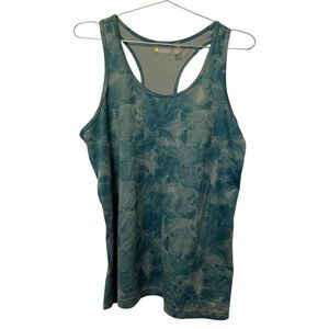 Zella Blue Green Marbled Pattern Active Tank size XL